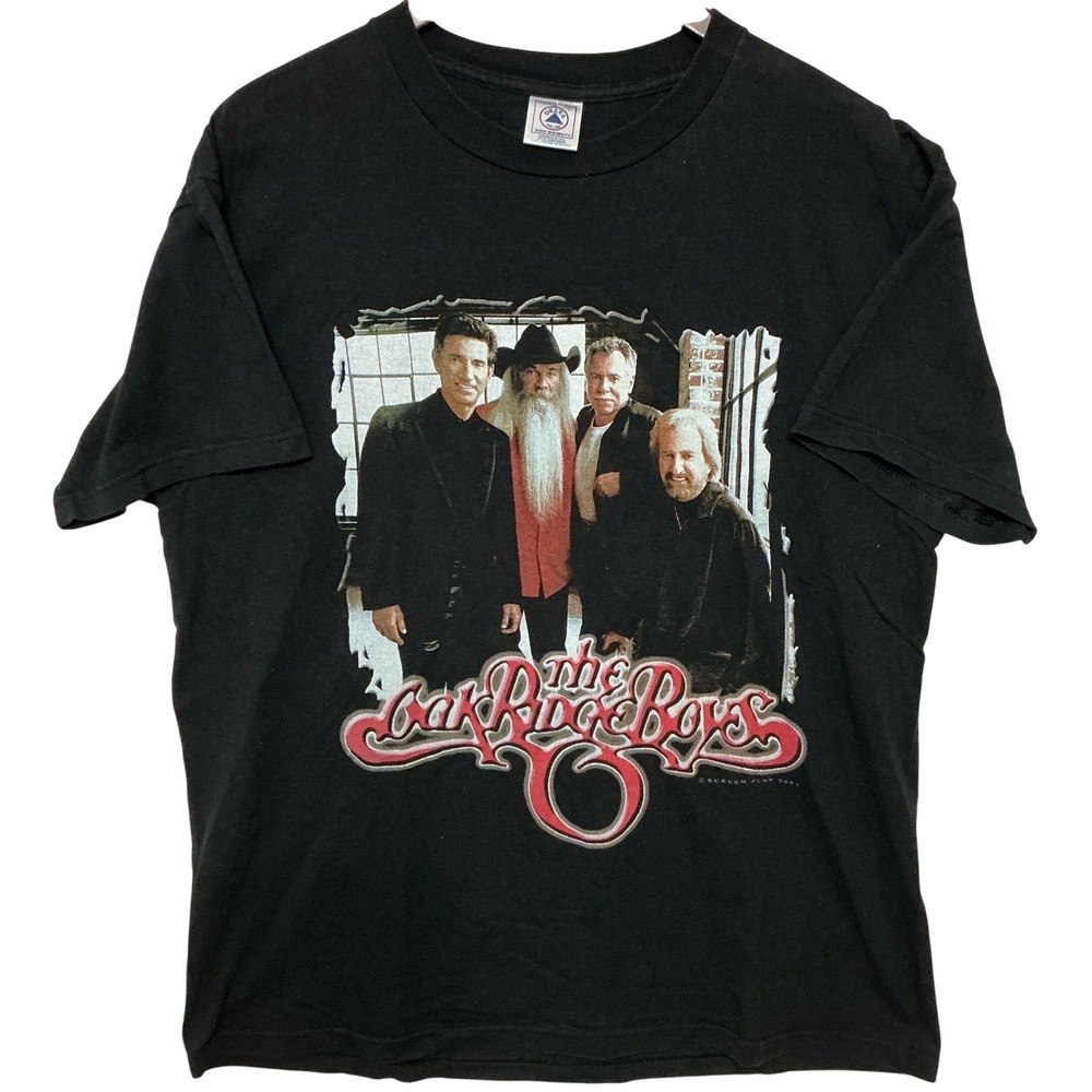 Vintage Oak Ridge Boys 2001‎ T Shirt Delta Pro Weight Black USA Size L